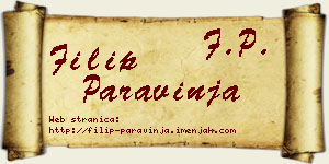Filip Paravinja vizit kartica